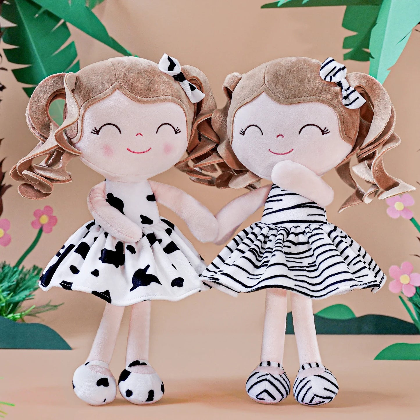 Gloveleya Plush Doll  curly hair doll 2024 new design animal toys