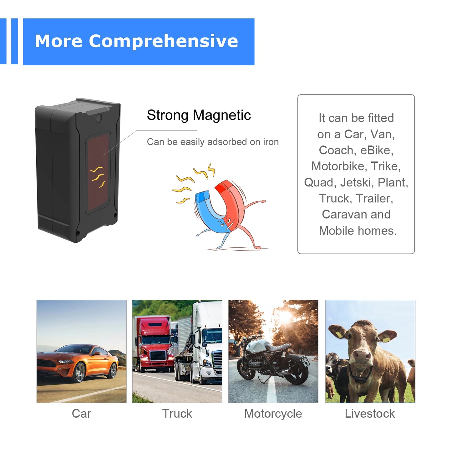 Large Battery 6000mAh 4G GPS Tracker for Vehicles Car Truck High Accuracy Tracking Device with Affordable Subscription