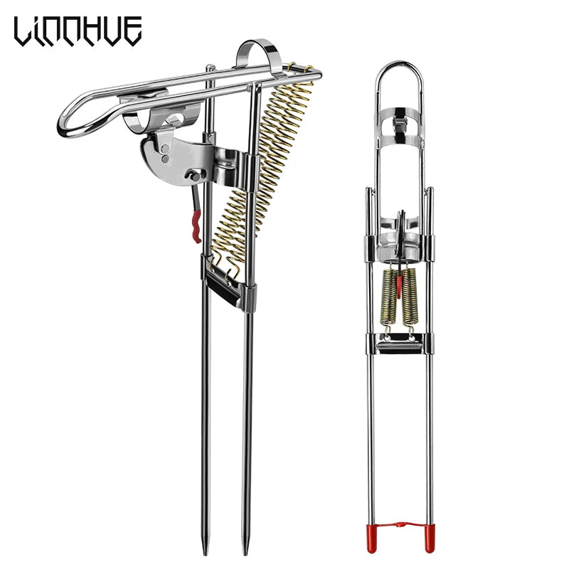 LINNHUE New Fishing Rod Holders Automatic Fishing Stainless Steel Pole