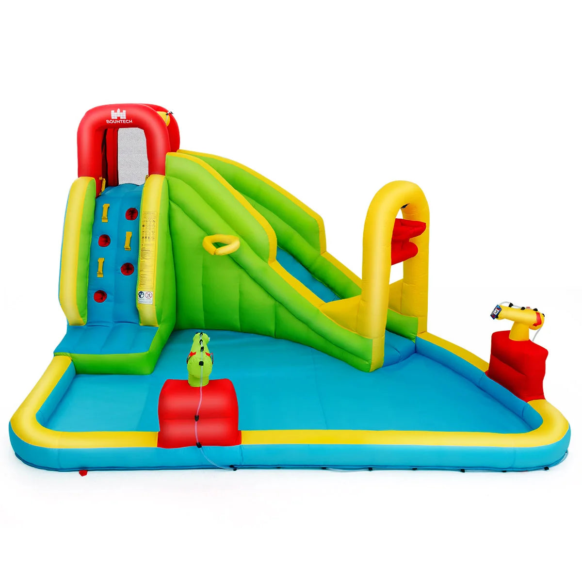 Outdoor Inflatable Splash Water Bounce Play Jump Slide w/480W Blower