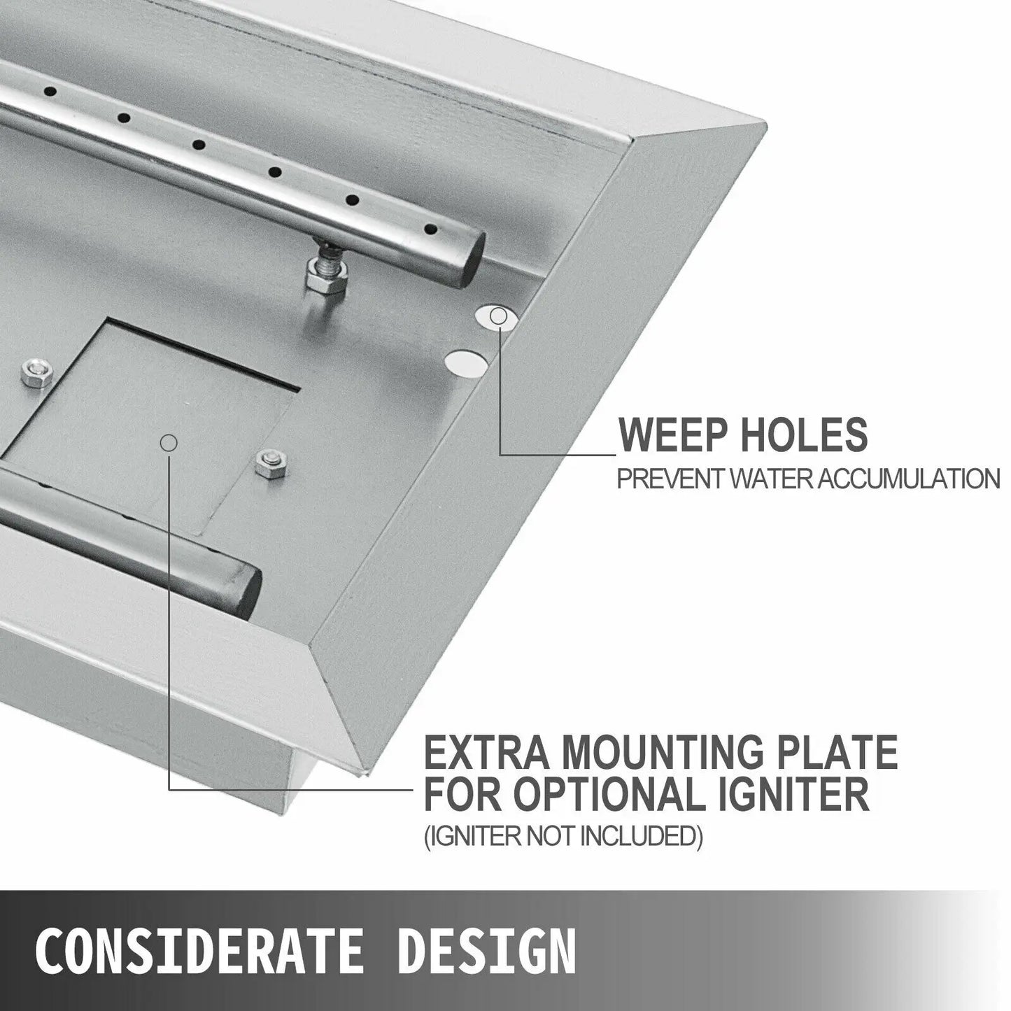 VEVOR Drop-in Fire Pit Pan Burner