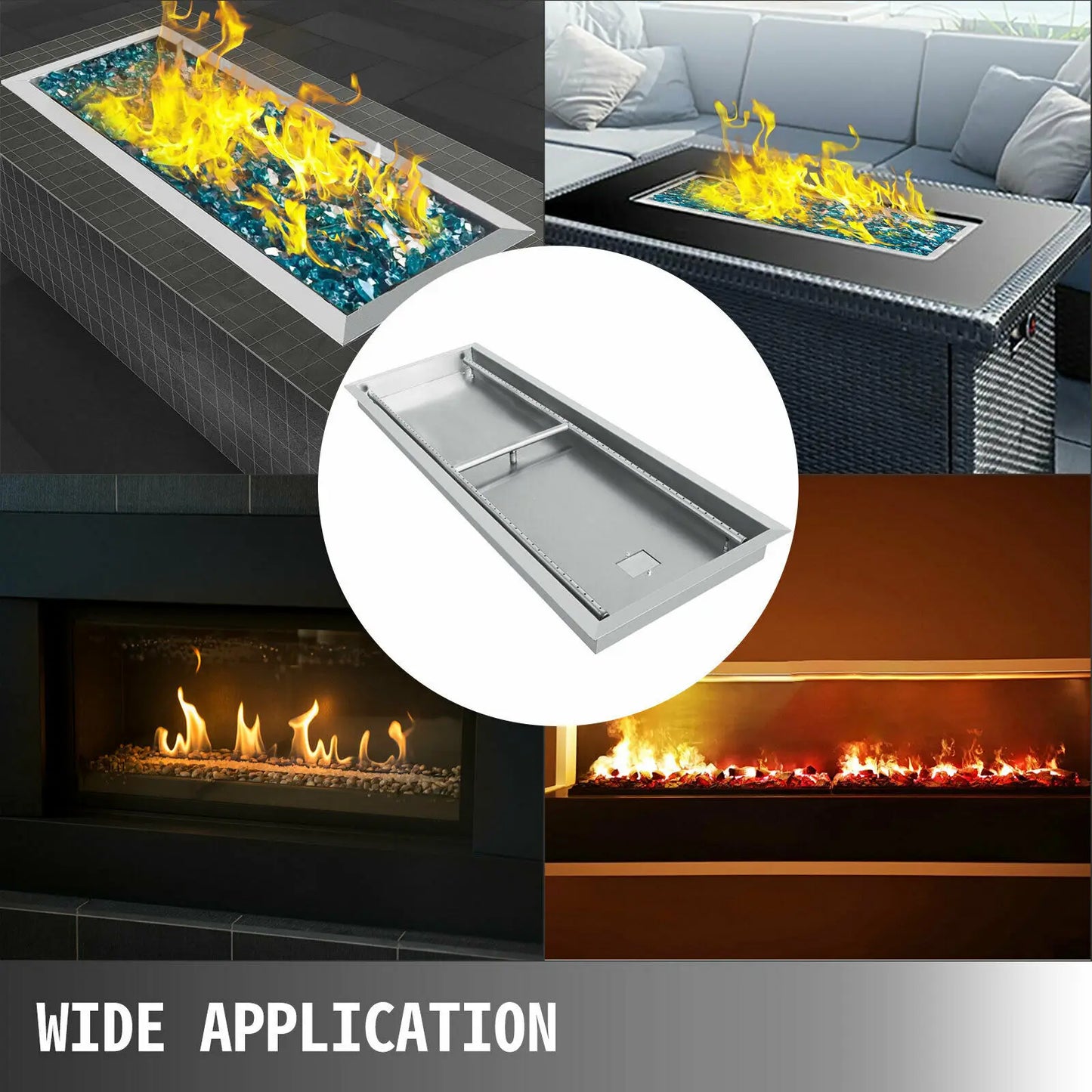 VEVOR Drop-in Fire Pit Pan Burner