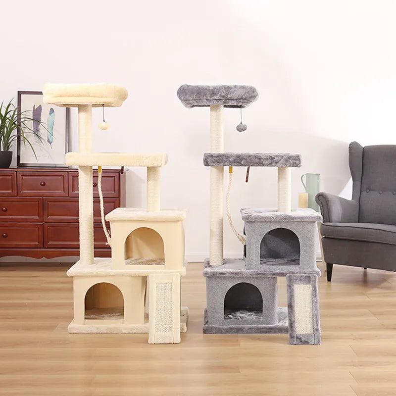 Domestic Delivery Wood  Climbing Tree Cat Jumping Toy Fun Scratching Posts Solid Cats Climb Frame