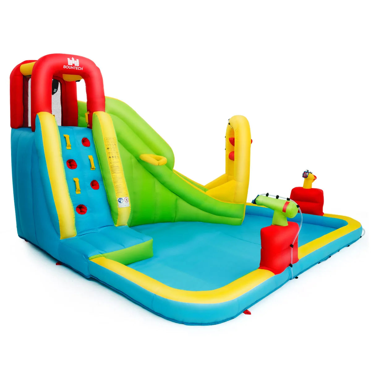 Outdoor Inflatable Splash Water Bounce Play Jump Slide w/480W Blower