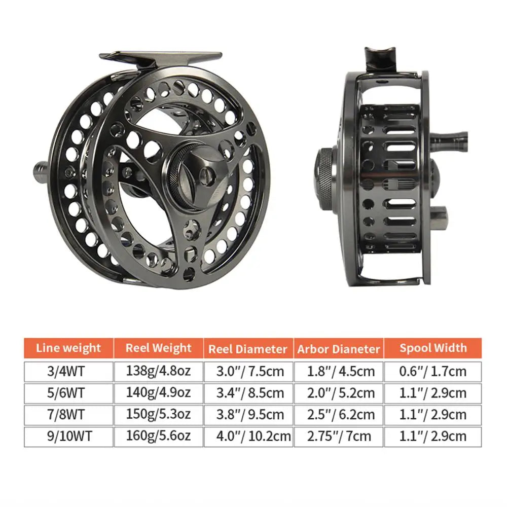 CNC Fly Fishing Reel 3/4 5/6 7/8 9/10 With Fly Fishing Line Combo