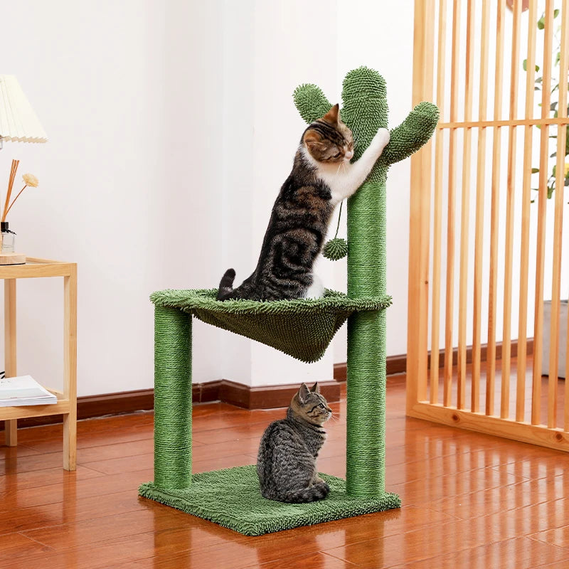 Domestic Delivery Wood  Climbing Tree Cat Jumping Toy Fun Scratching Posts Solid Cats Climb Frame