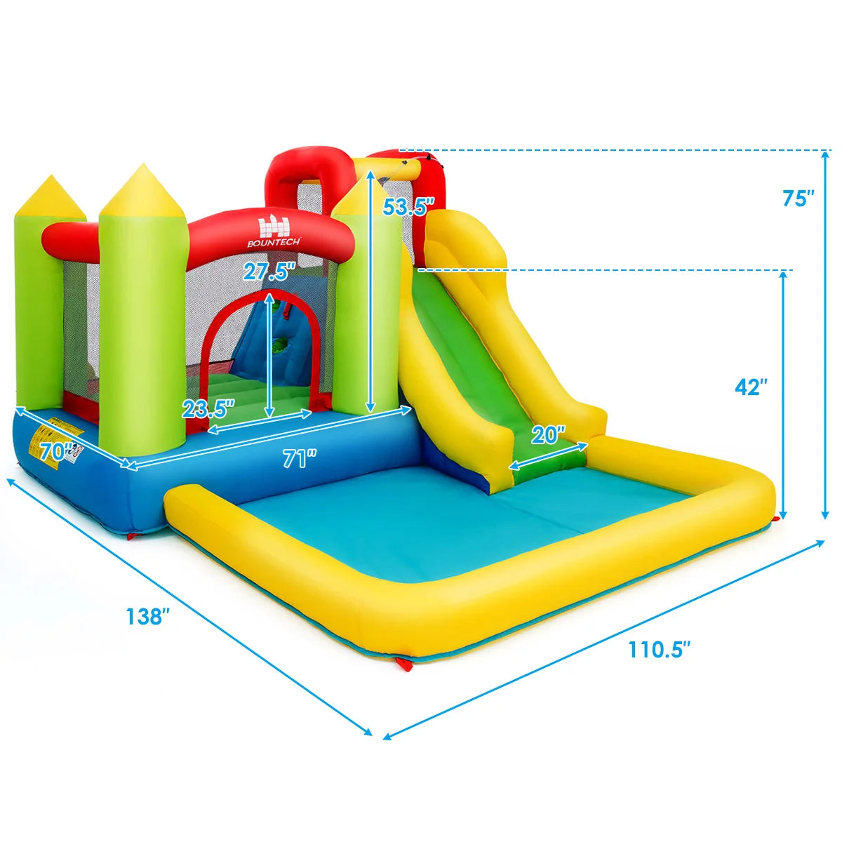 kids Inflatable Bounce House Water Slide