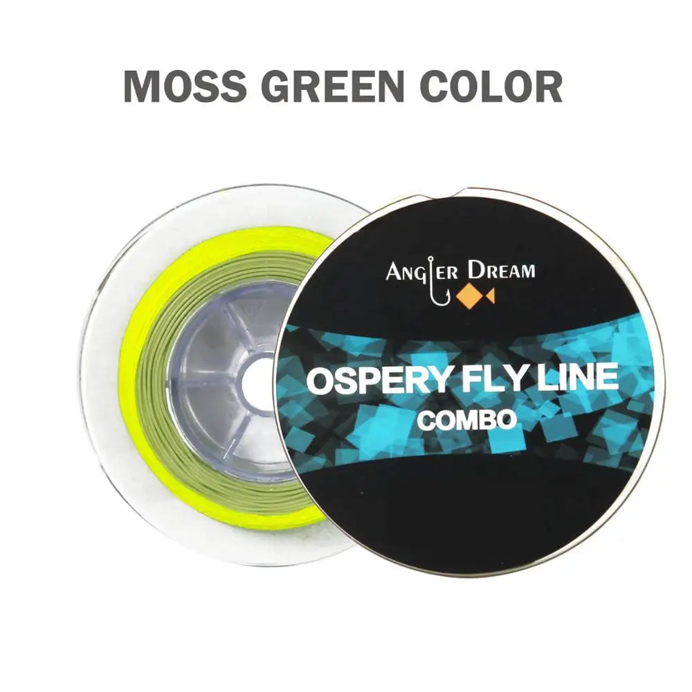 AnglerDream Moss Green Color Fly Fishing Line 3/5/8 WT