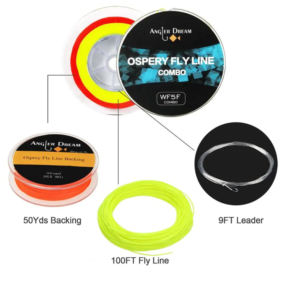 Fly Reel CNC and Fly Fishing Line Combo