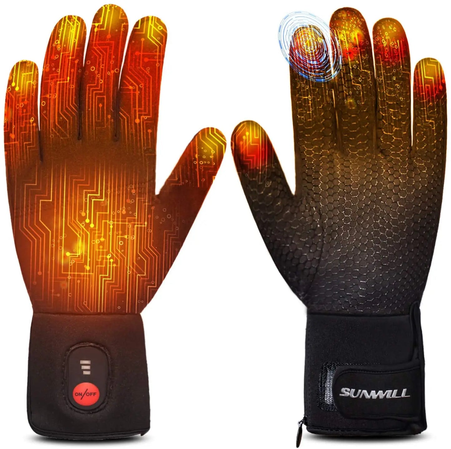 Winter Windproof Motorcycle Gloves Men's Heated Gloves