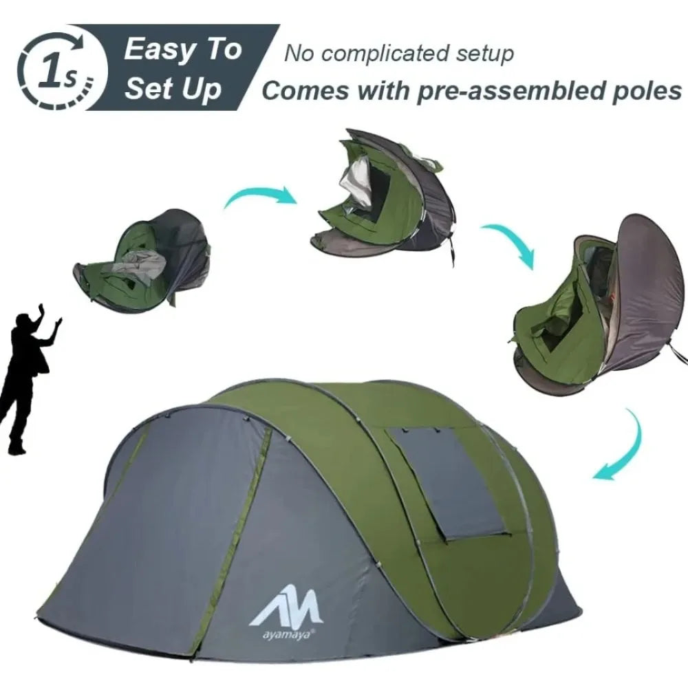 6 Person Easy Pop Up Tents for Camping