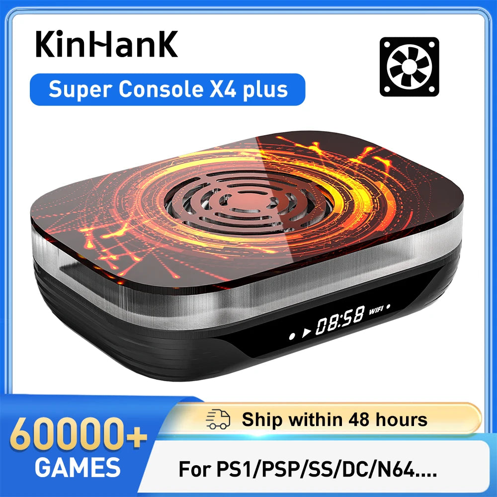 KINHANK Super Console X4 Plus Retro Game Console 60000 Games