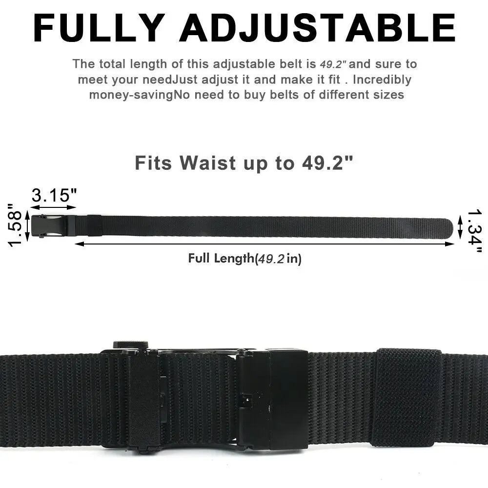 Men's Casual Belt Double Color Adjustable Quick Release Pants Belt