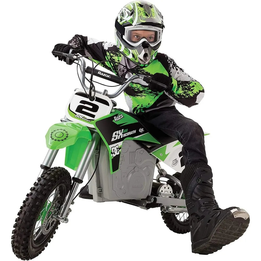 MX650 Dirt Rocket Electric-Powered Dirt Bike with Authentic Motocross Dirt Bike Geometry, Rear-Wheel Drive, High-Torque