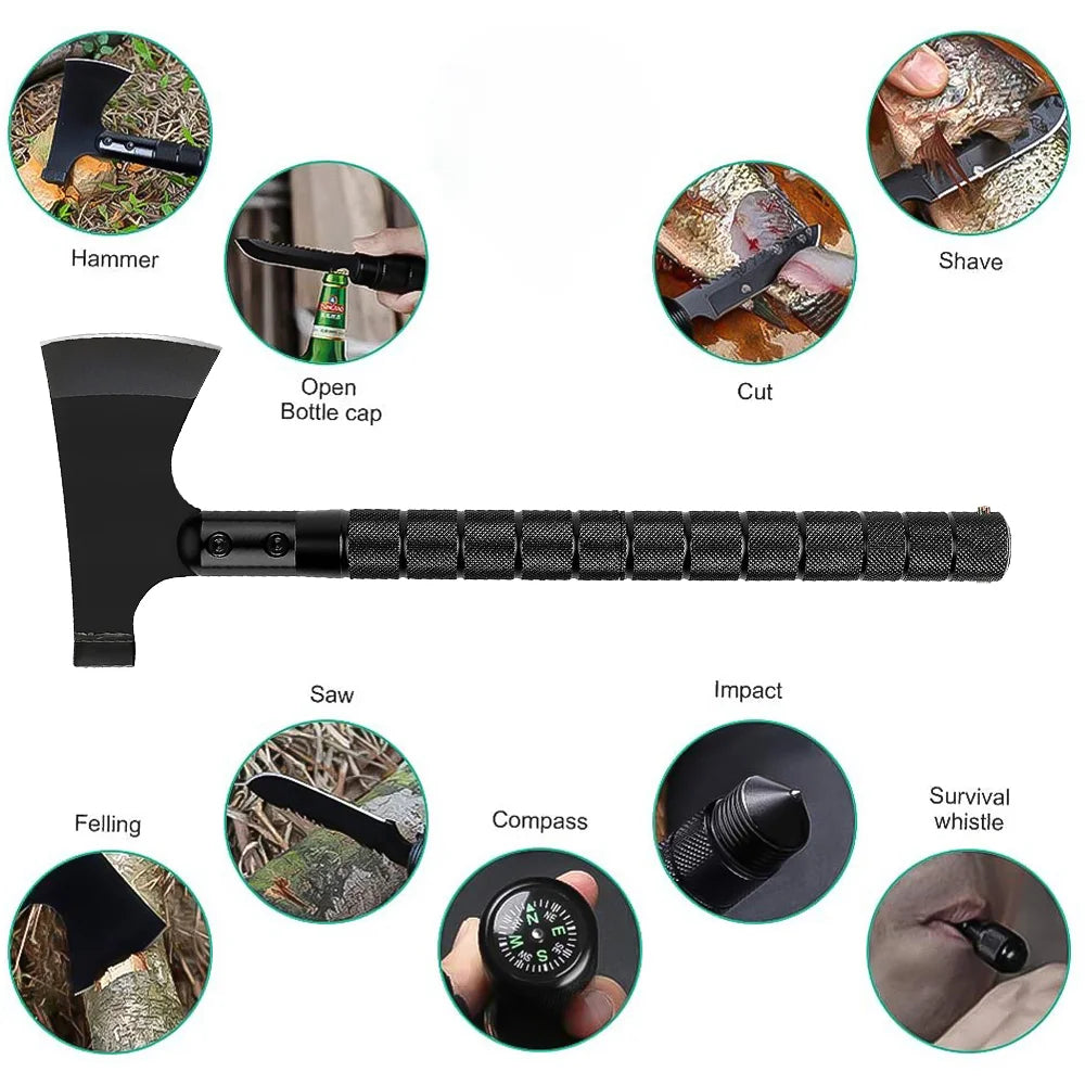 Foldable Tactical Axe Outdoor Multifunctional Survival Axe