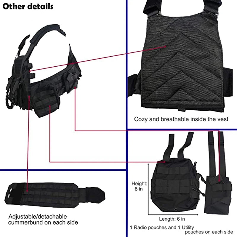 LQARMY 1000D Nylon Plate Carrier Tactical Vest