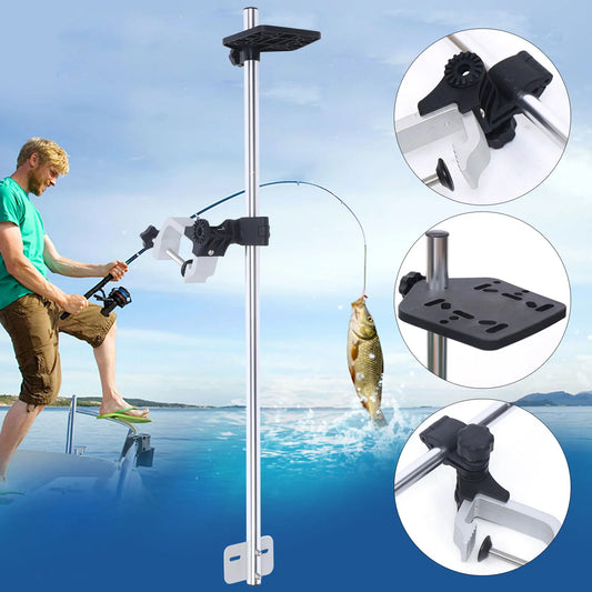 Portable Adjustable Aluminum Alloy Ice Fishing Pole Bracket Fish Rod Holder Universal Marine Yacht Boat Accessories Fishing Tool