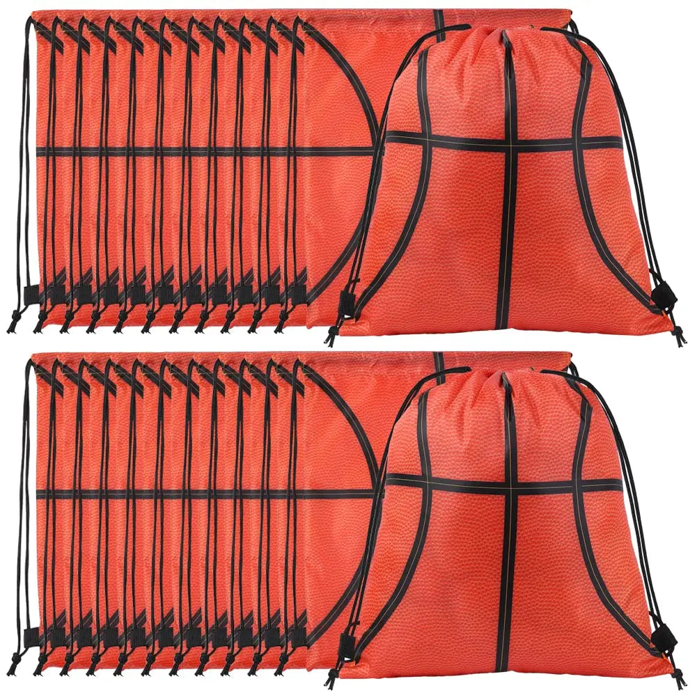 24pcs Drawstring Backpack Portable Foldable Lightweight Waterproof Sports Bag