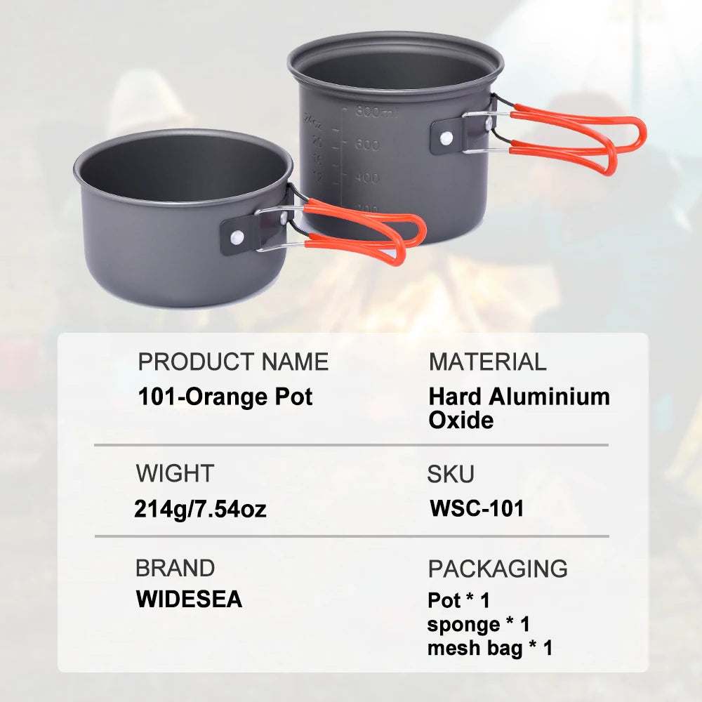 Widesea camping tableware outdoor cooking set