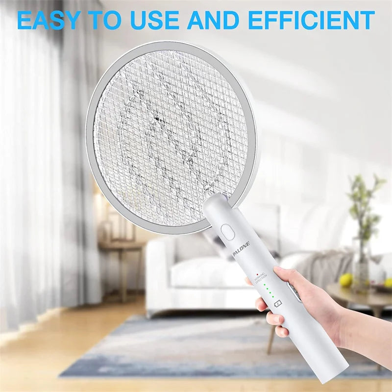 Electric Fly Swatter 3000V Bug Zapper Racket 2 in 1 Fly Swatter