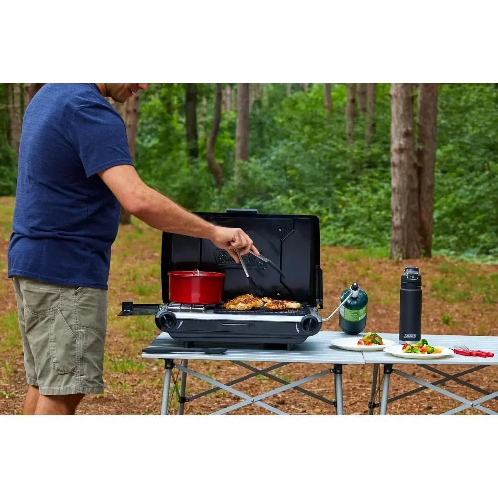 Camping Grills Tabletop  2-Burner Propane Grill & Stove