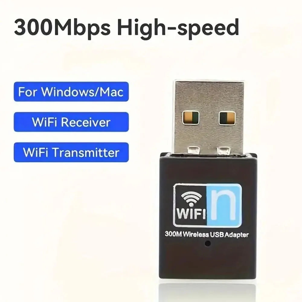 Wireless 300M USB Wifi Adapter Plug and Play