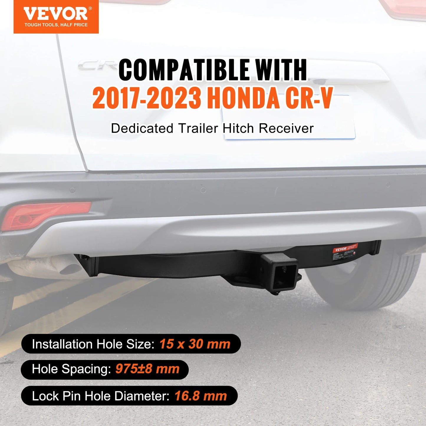 VEVOR Class 3 Trailer Hitch 2-Inch Receiver with Q455B Steel Tube Frame