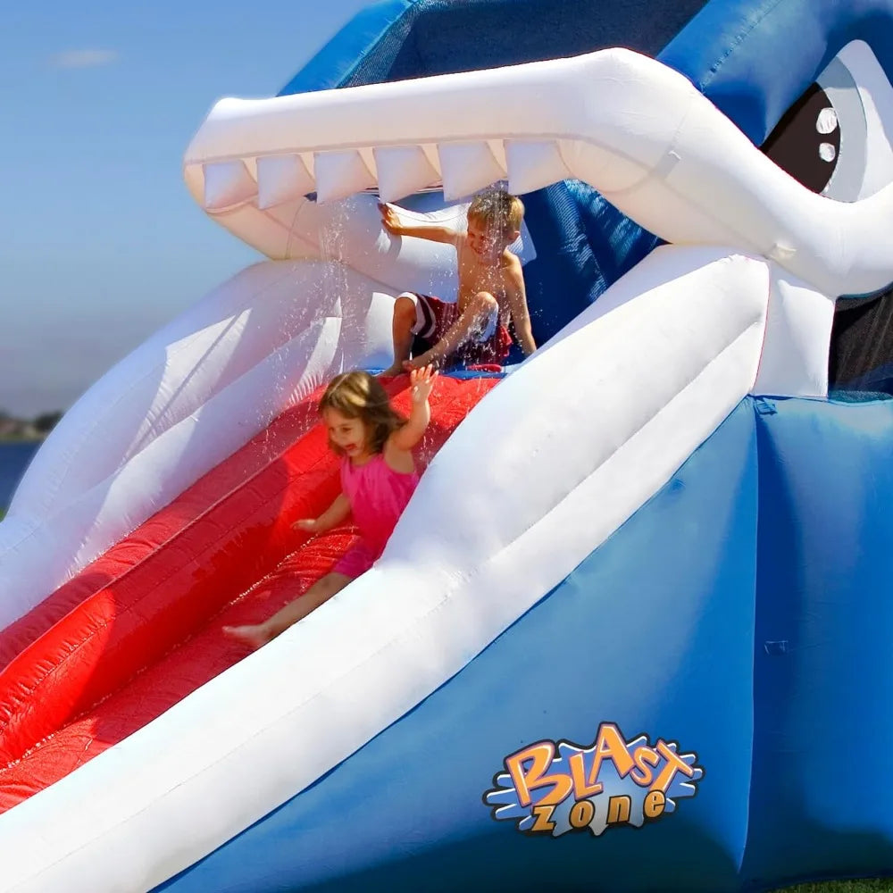 Great White 21' Long Inflatable Water Slide - Blower