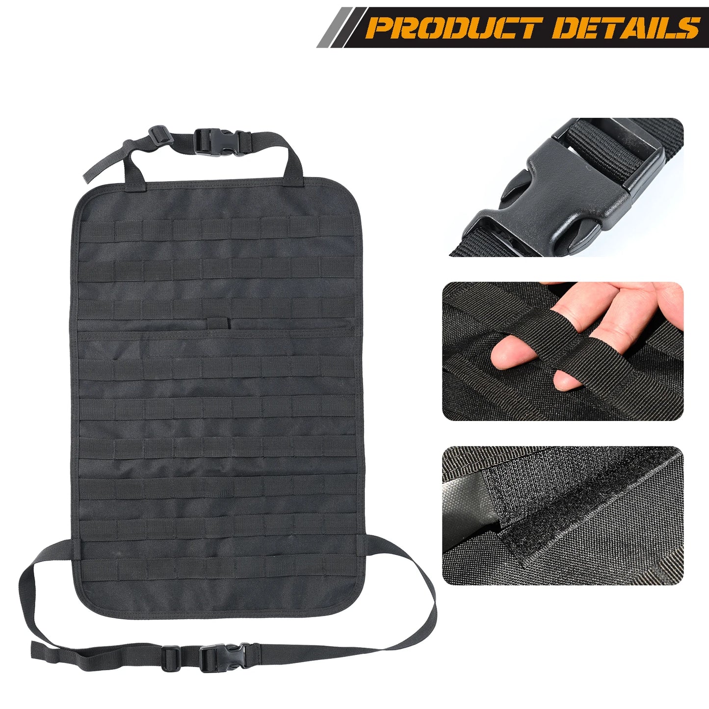 Tactical Car Back Seat Organizer Accessories Army MOLLE