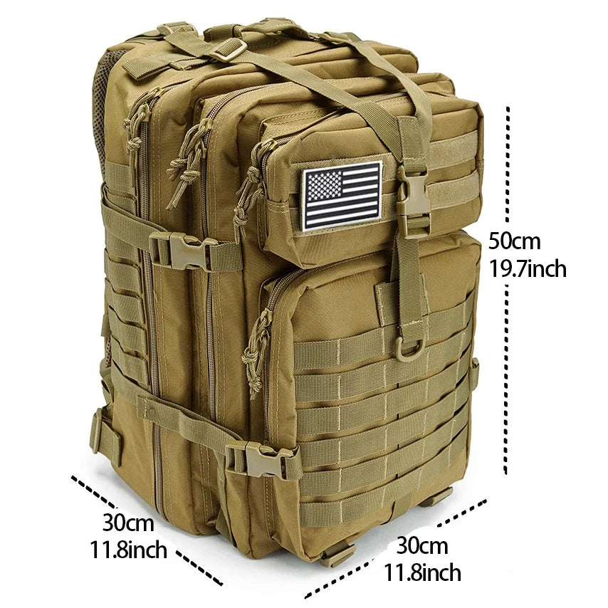 50L Large Capacity Man  Tactical Backpacks