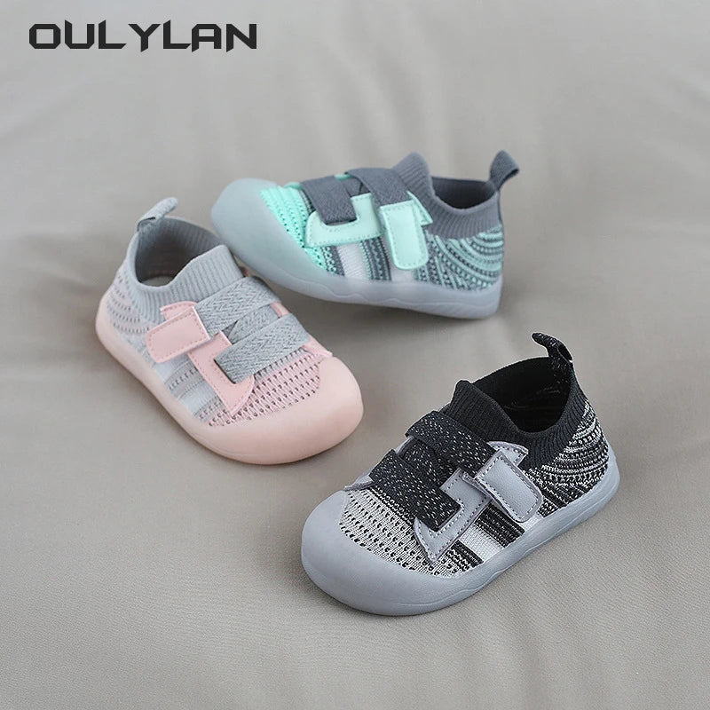 Spring Summer 1-3 Year Old Baby Walking Shoes Soft Sole Breathable Knit Mesh for Boys and Girls Sneakers Children Mesh Shoes