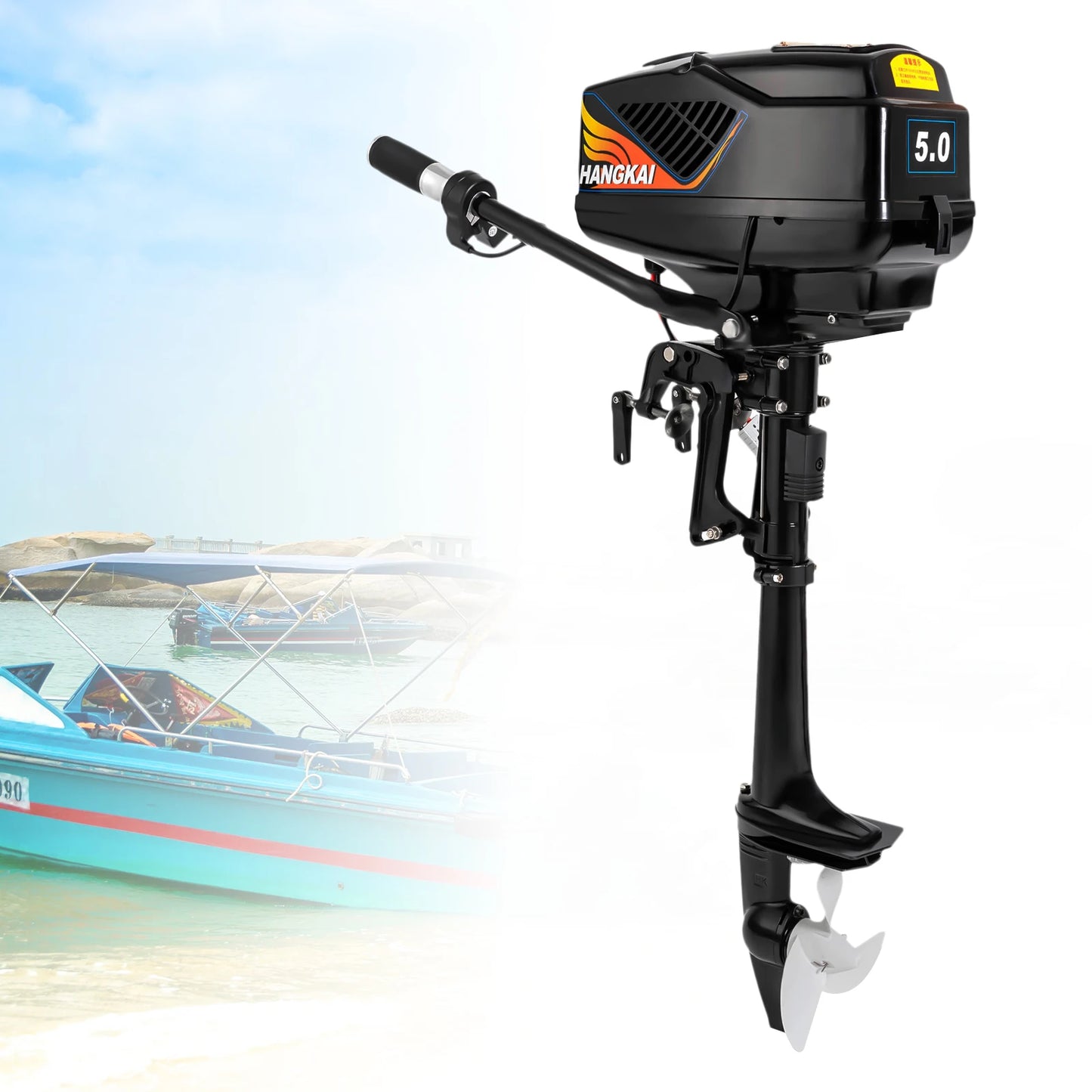 HANGKAI Electric Outboard Motor 48V 1200W Boat Accessories Marine Long /Short Shaft