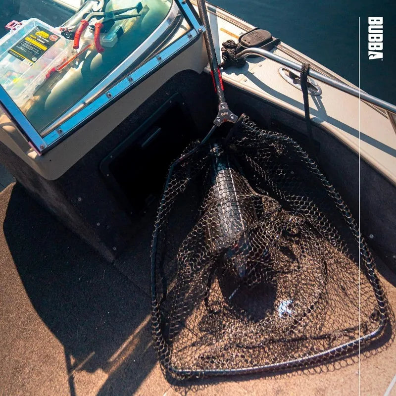 BUBBA Landing Nets with Corrosion Resistant Construction,Non-Slip Grip Handle and Carbon Fiber Shafts