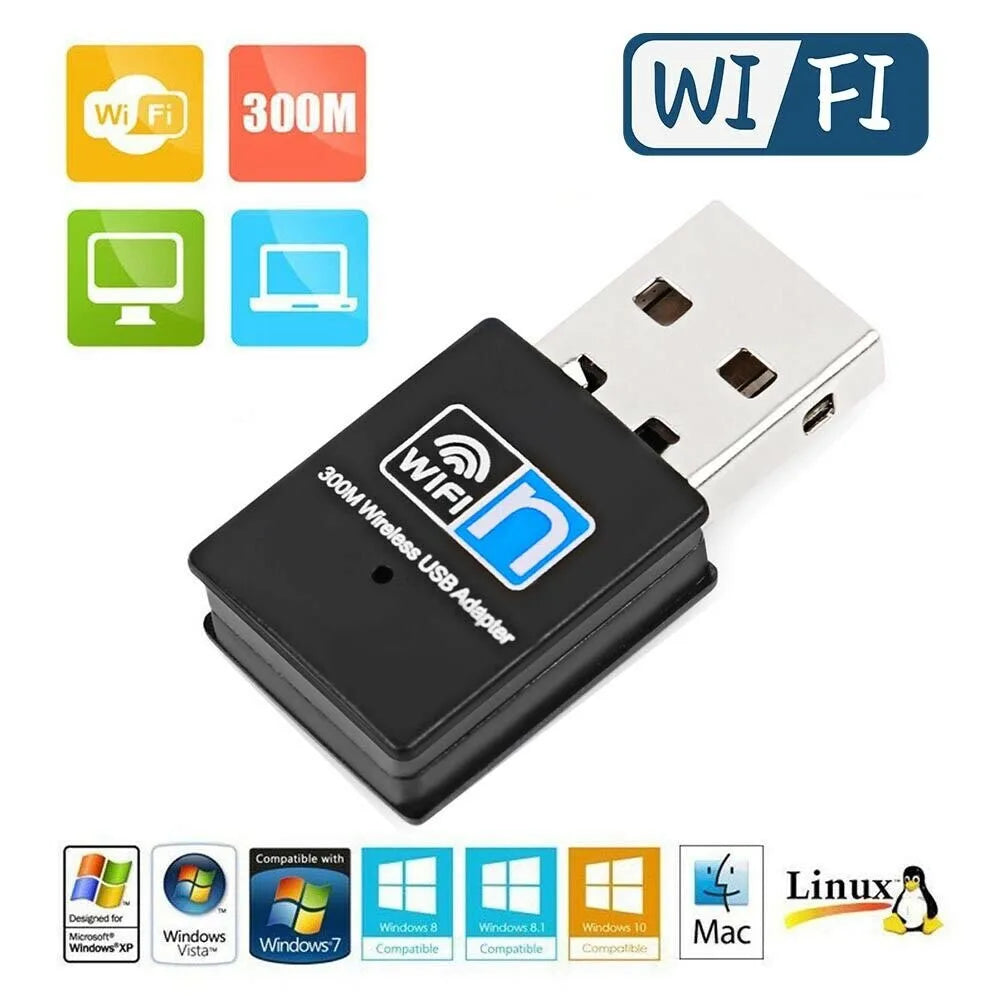 Wireless 300M USB Wifi Adapter Plug and Play