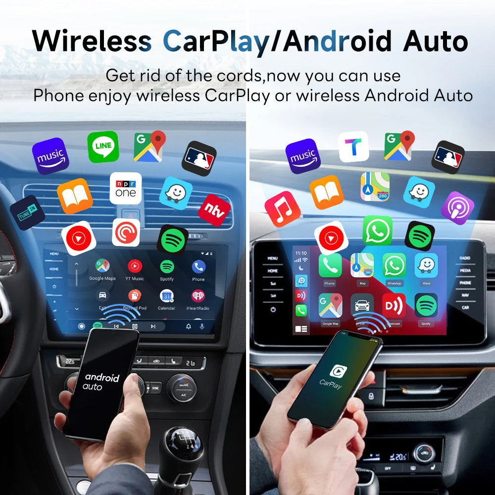 2024 CarlinKit 5.0 2air Wireless Android Auto Box Portable CarPlay Wireless Dongle For Car Radio with Wired CarPlay/Android Auto