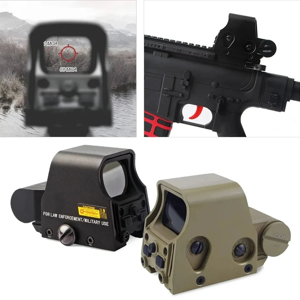 551 552 553 Holographic Collimator Sight Red Dot Optic Sight Reflex with 20mm Mounts for Airsoft Sniper Rifle Hunting Tactics