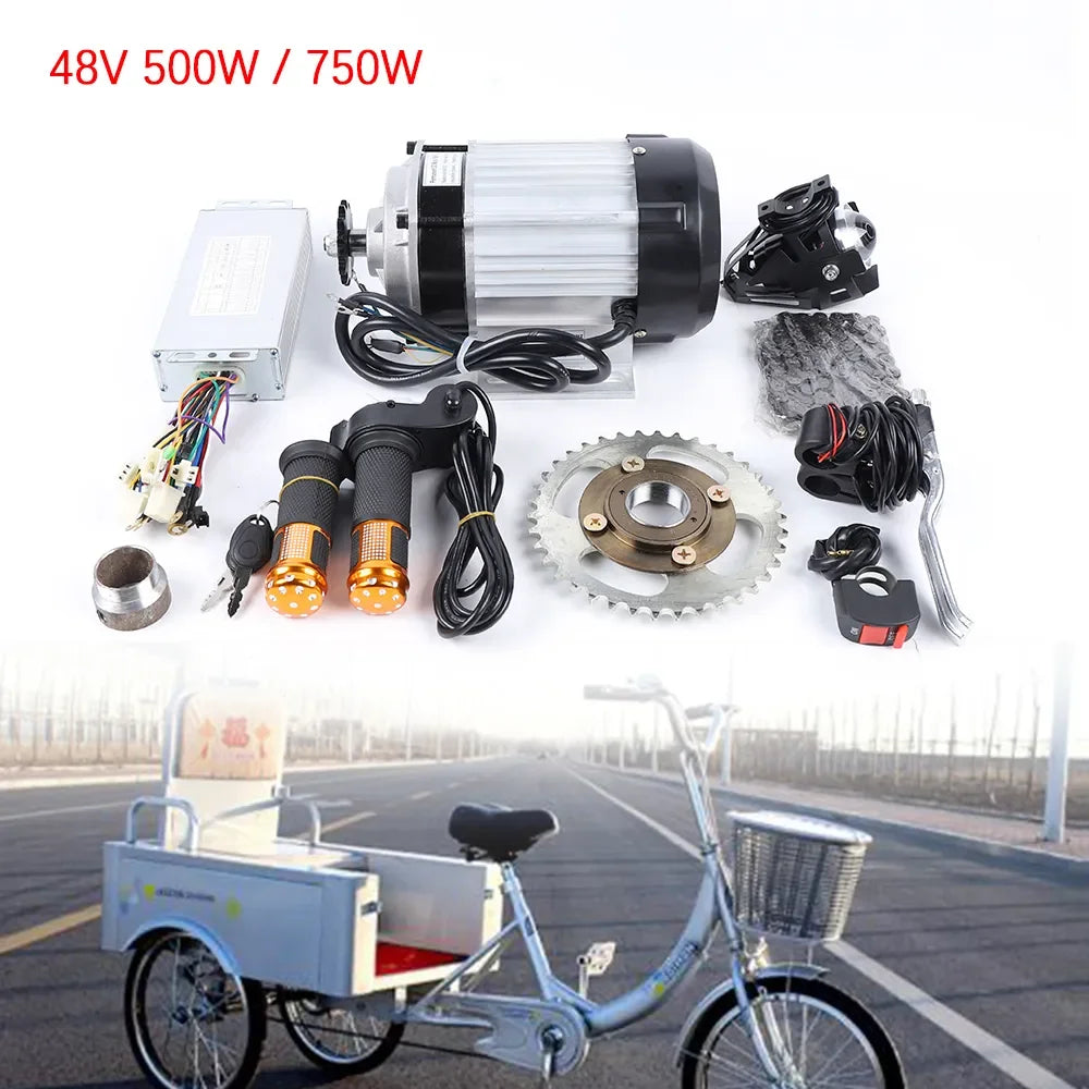 Electric Tricycle Bike Handlebar Brushless Gear Motor Kit