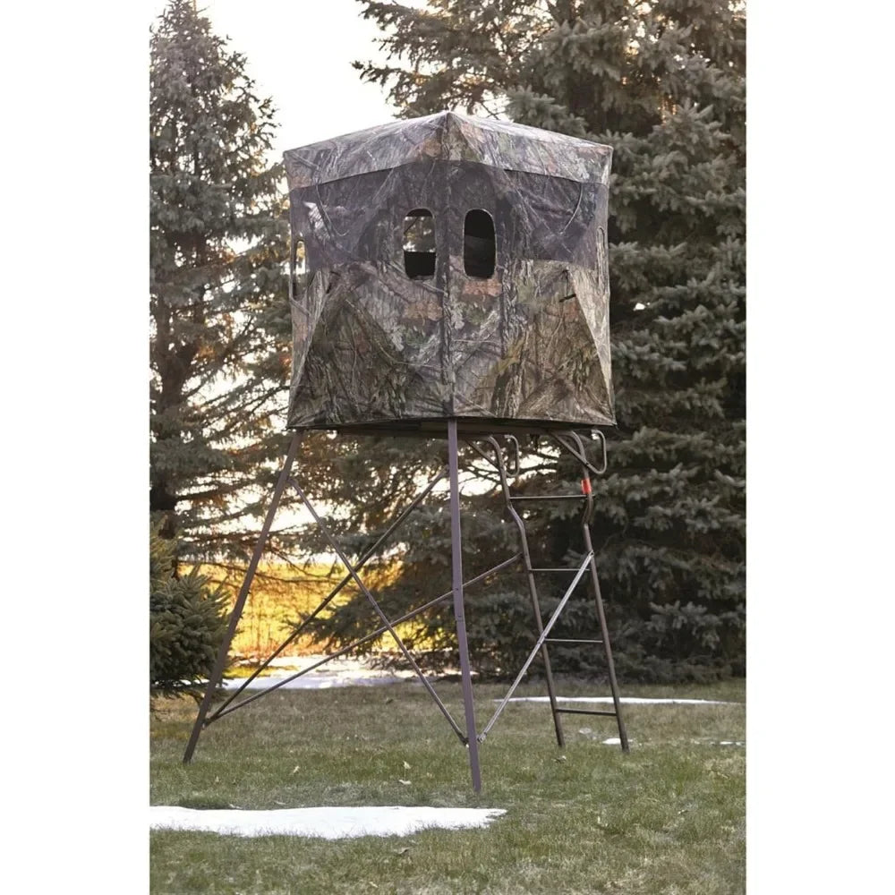 6 Foot Tripod Hunting Tower Blind, 2-Man Stand Elevated