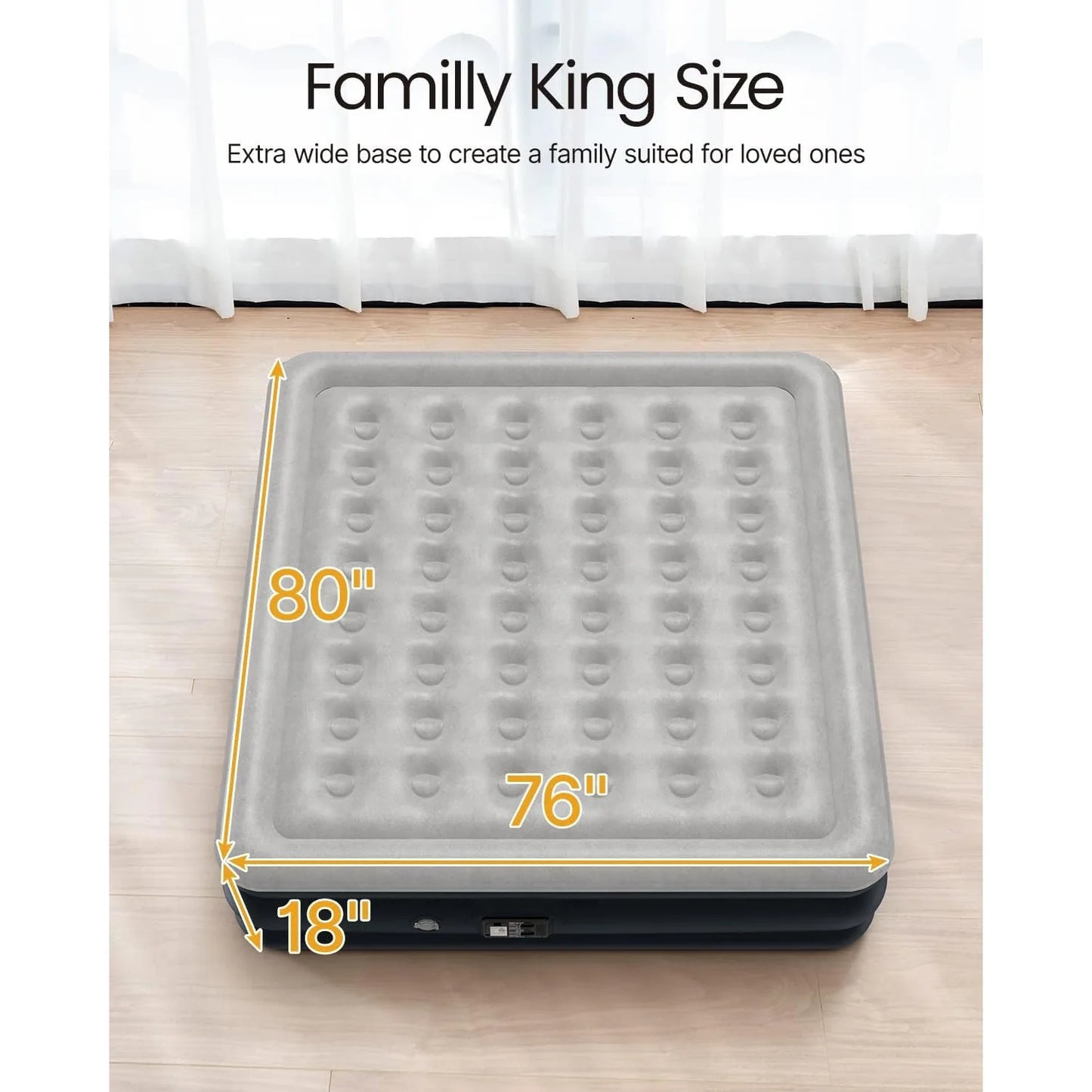 King Air Mattress with Built in Pump, Inflatable Mattress