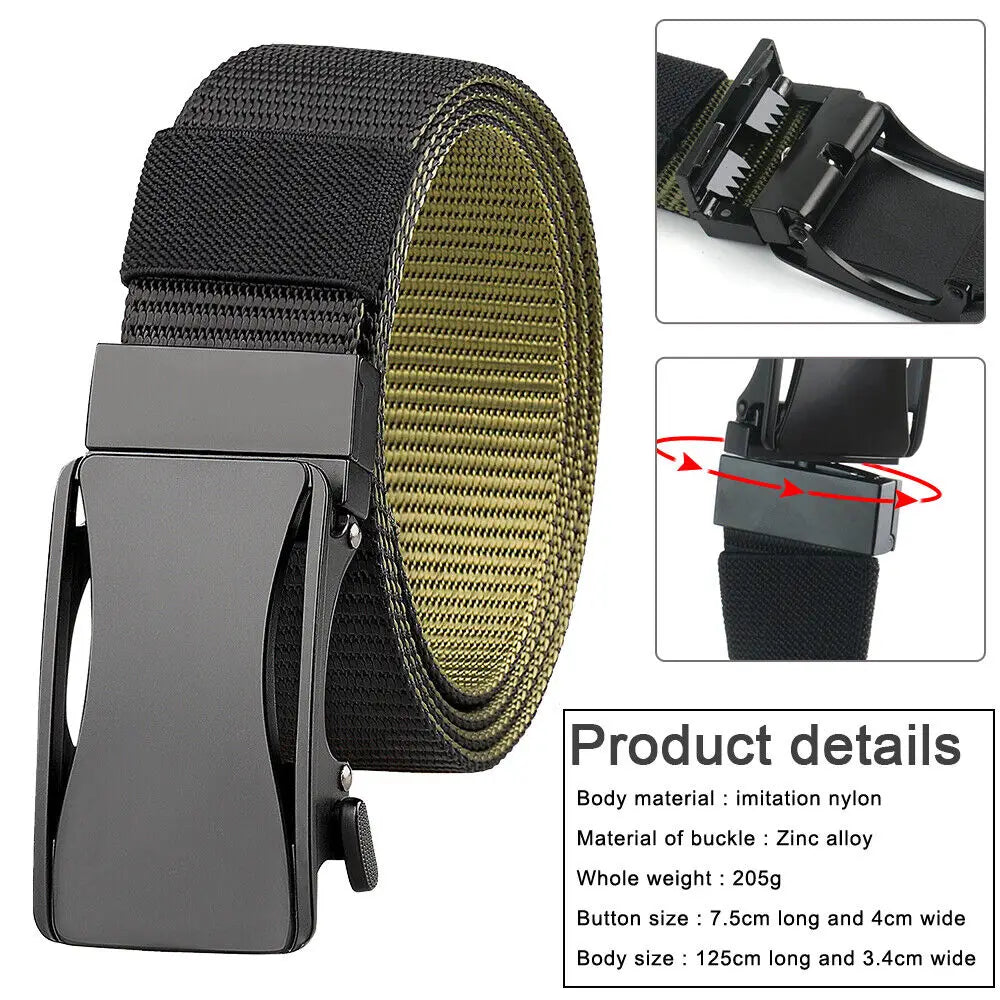 Men's Casual Belt Double Color Adjustable Quick Release Pants Belt