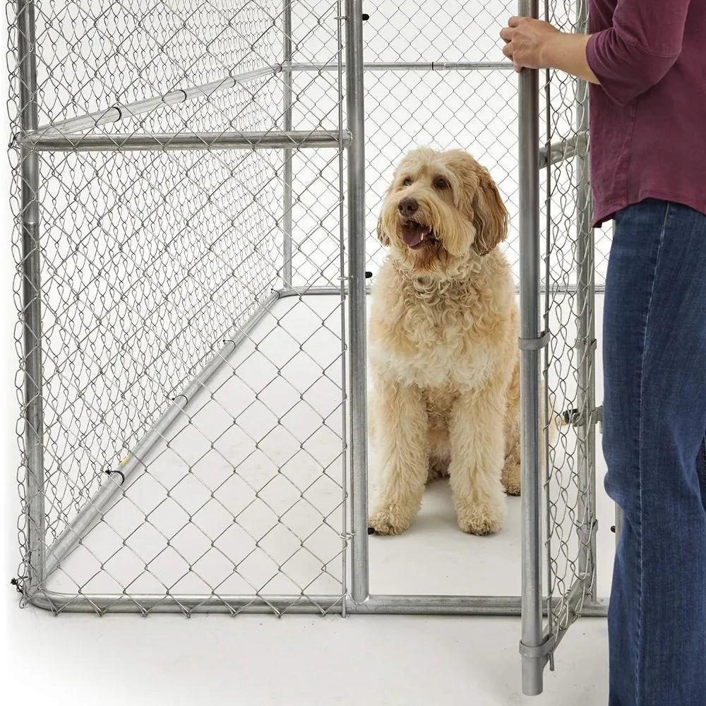 Chain Link Portable Kennel With a Sunscreen Dog Enclosure 6 By 4 By 4-Feet Freight Free Pet Fence