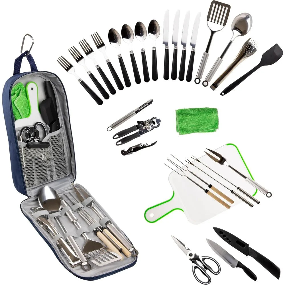 Life 2 Go 10 Pcs Camp Cooking Utensil Set