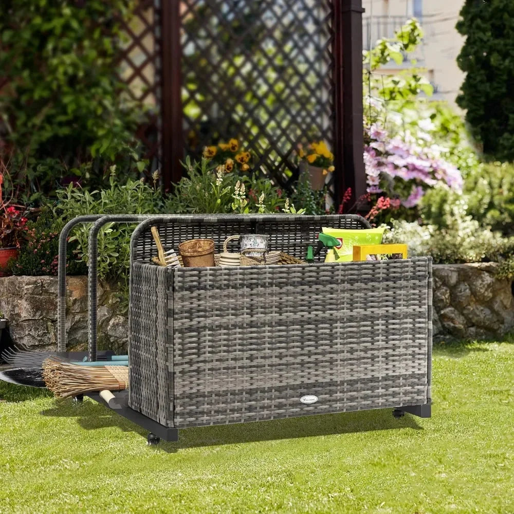 Outdoor Wicker Patio Poolside Float Storage