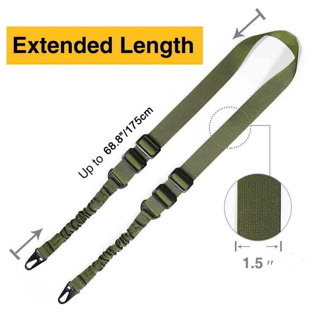 2 Point Adjustable Quick Release Rifle Strap & 2Pcs M-LOK QD Sling