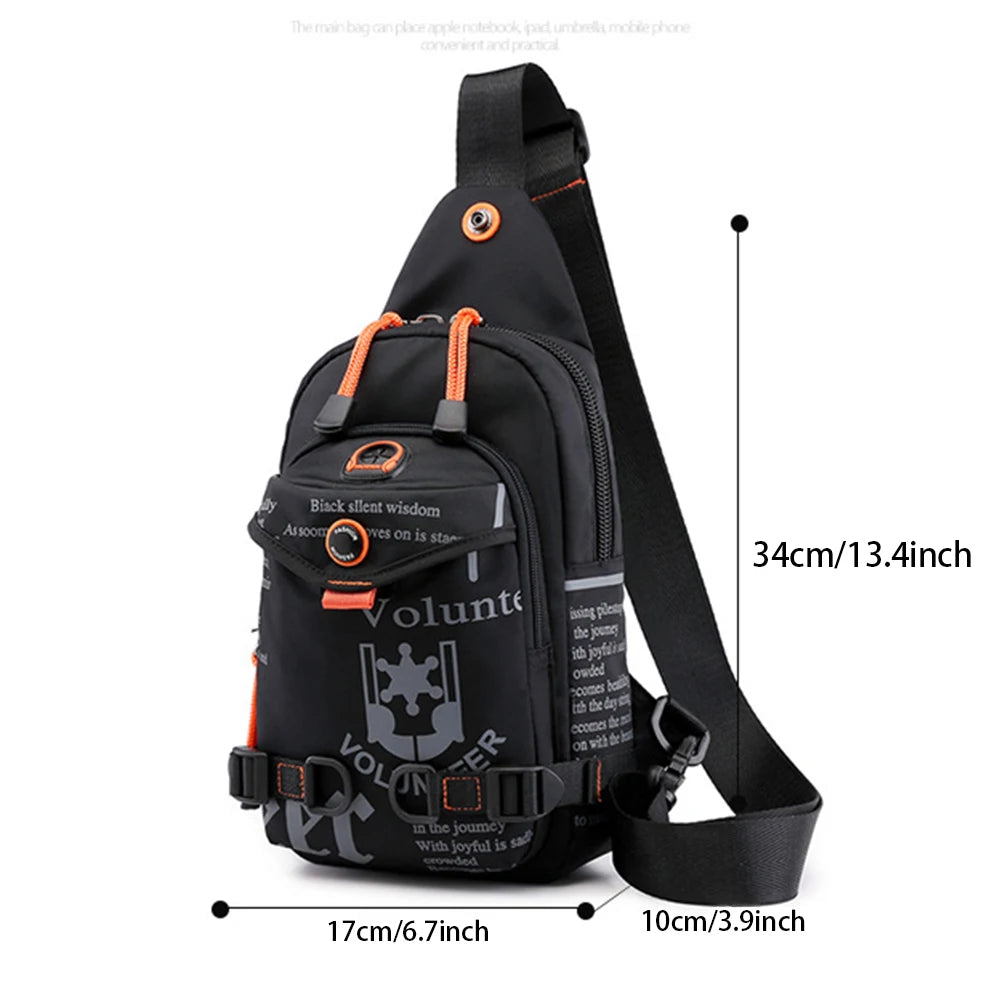 New Men Chest Bag High Quality Nylon Rucksack Knapsack Brand Famous Travel Casual Male One Shoulder Bags Sling Backpack Daypack