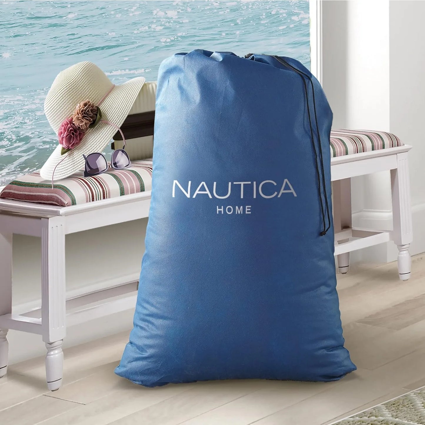 Nautica Home Cloud Supreme Air Mattress Inflatable Bed for Guests Travel and Camping:Offset Coil Construction with Built in Pump