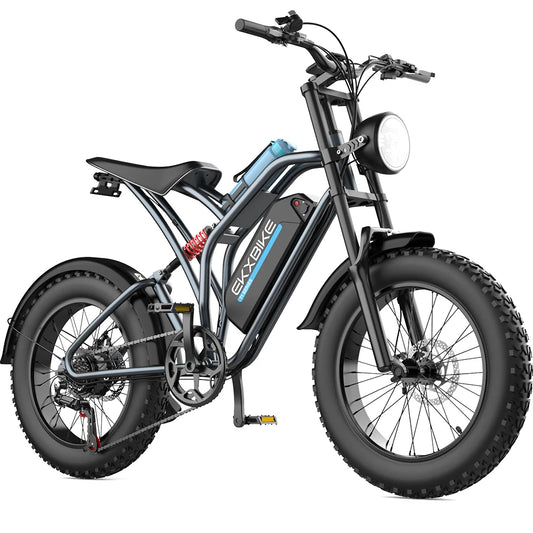 EKX T1 Electric Bicycle 20*4.0 Fat Tire 1000W Motor 48V20AH Lithium Battery Road Electric Bike Adults Waterproof Mountain EBike