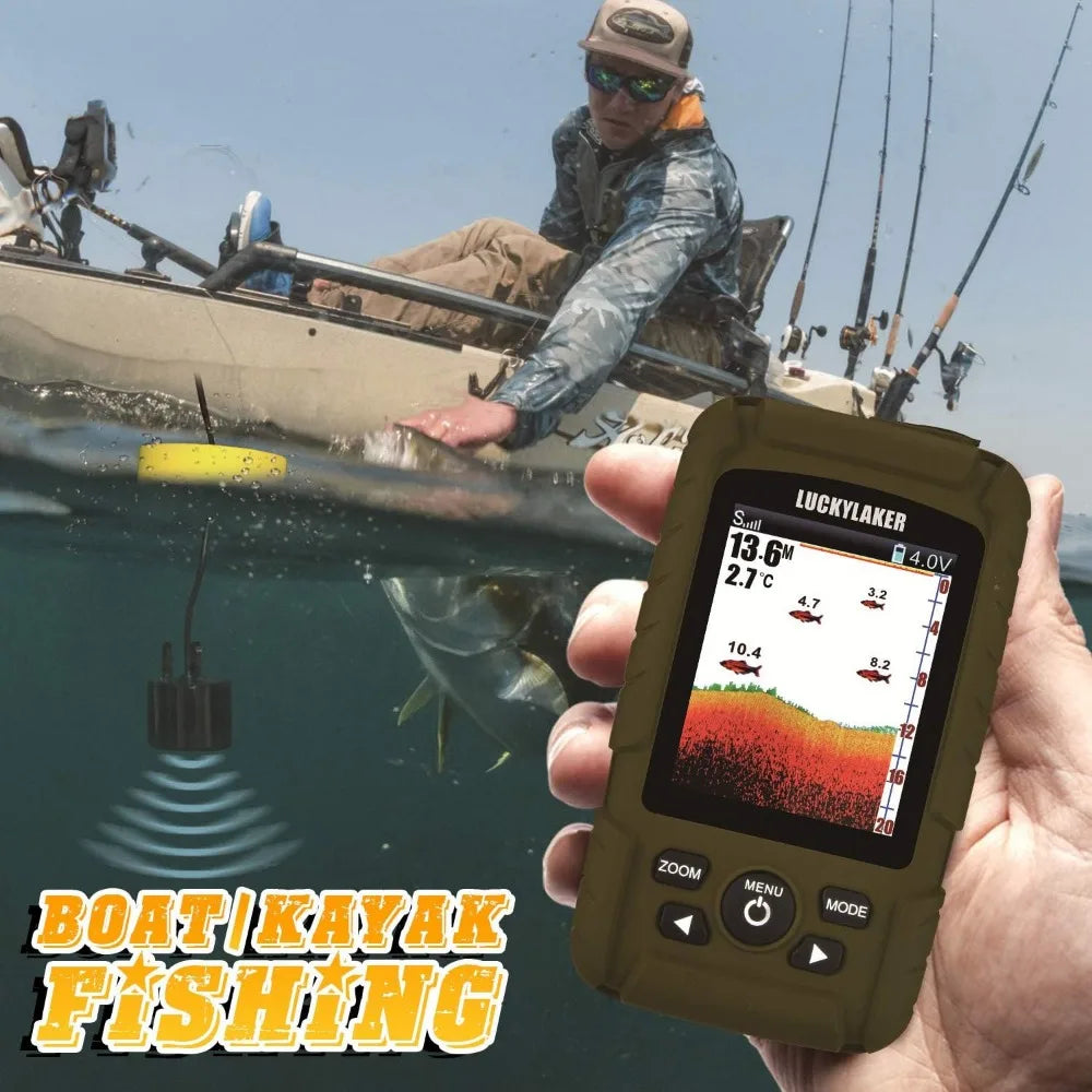 Water Depth Fish Finders Waterproof Portable Fishing Fish Finder Display Handheld Ice Fishing Finder Sonar Sensor Transducer