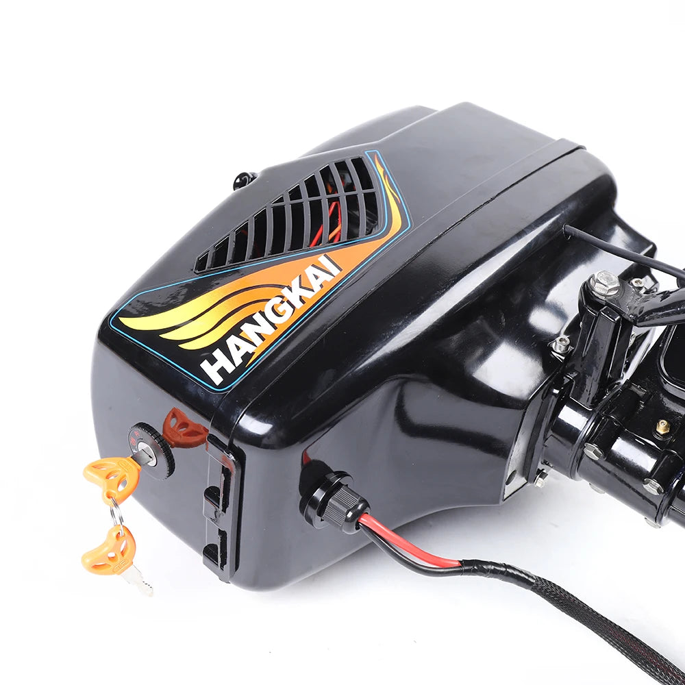 HANGKAI Outboard Motor Boat Engine long shaft 48V 1200W Electric Fishing Boat Engine 3000 rpm