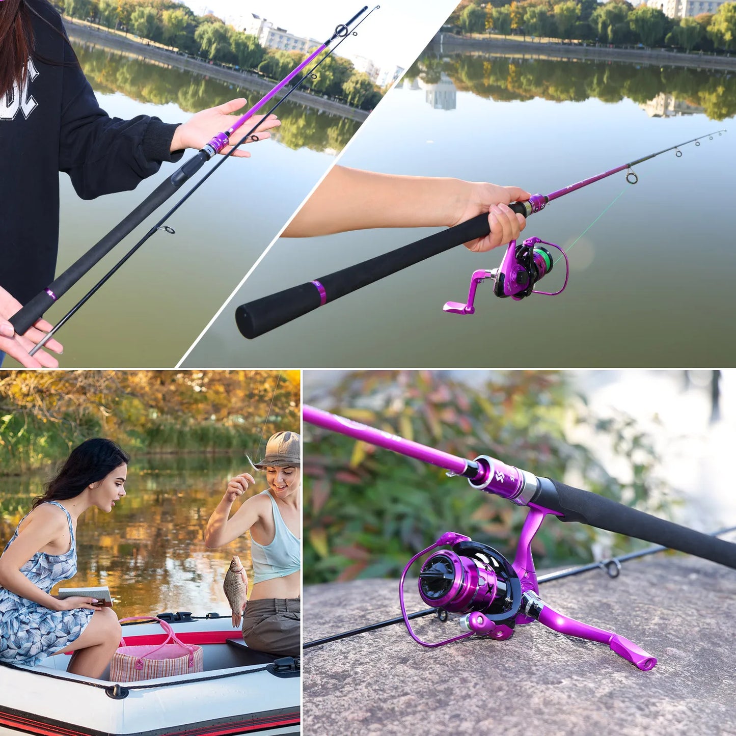 Sougayilang Casting Rod Spinning Fishing Rod 1.8M 2 Sections Fishing Rod